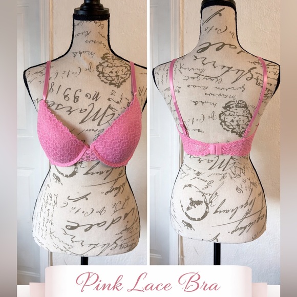 Jessica Simpson Other - Jessica Simpson Pink Lace Heart Underwire Bra - Size 36C (NWOT)